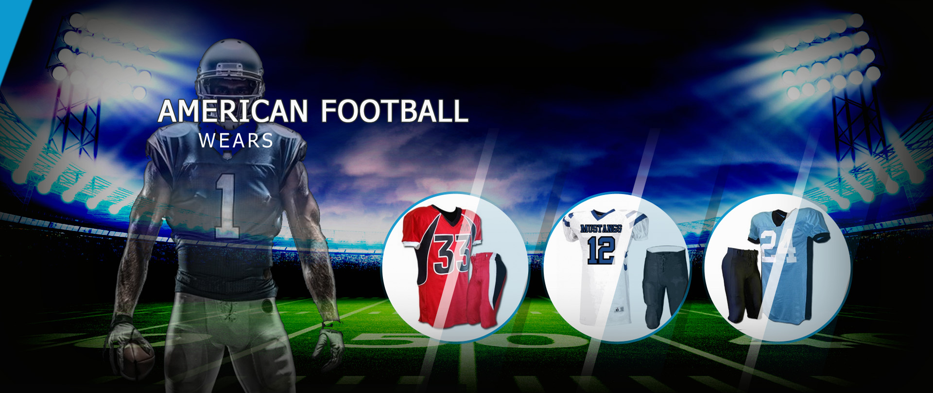 American Football Uniforms Banner